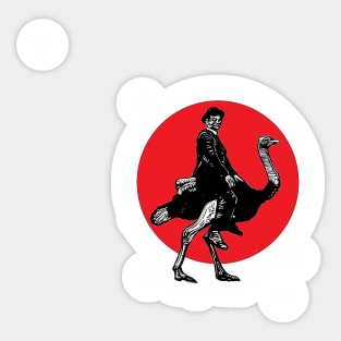 Ostrich Rider Sticker